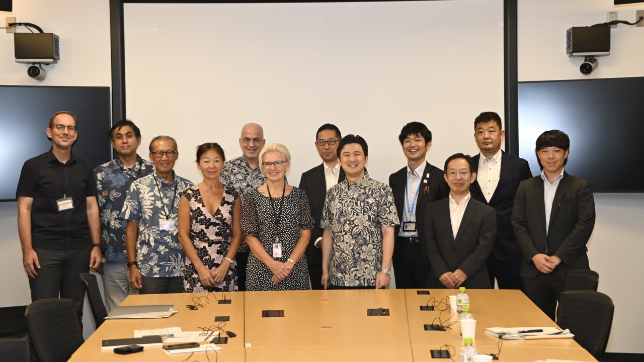 Group photo - visit by Mr. Yasue