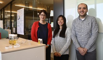 Prof. Christine Luscombe with postdocs Dr. Phan and Dr. Hassan  