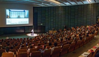 Sputniko! gave a public lecture at the OIST auditorium  