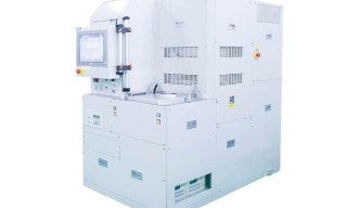 cleanroom tech apparatus. cubic form factor with touchscreen control panel.