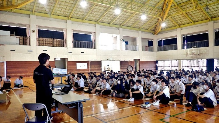 students in gymnasium
