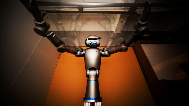 Robot raising arms