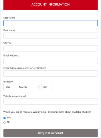 screenshot of a webform