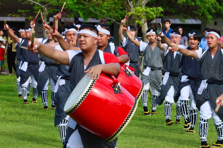 A youth group from Onna-son performs Eisa, an Okinawan dance with drums