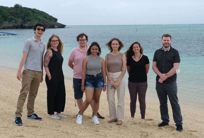 members on the beach