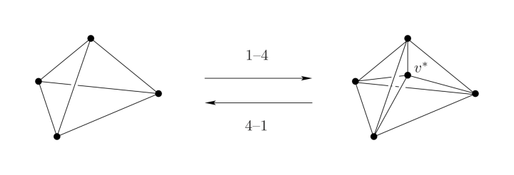 The 3D 1-4 Pachner move and its inverse, the 4-1 Pachner move