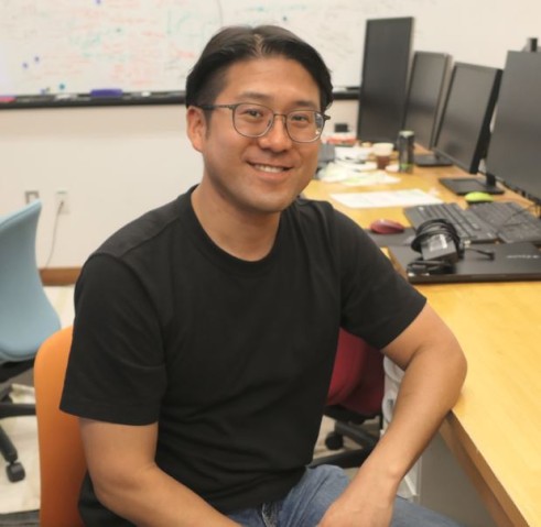 A man sitting in an office