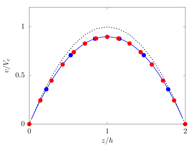 Plot of the velocity profile