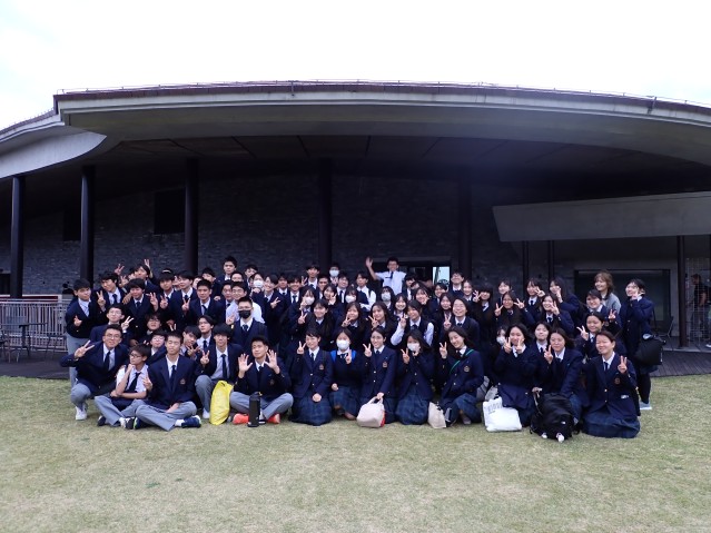 A Group Photo of Okinawa Shogaku High School Students