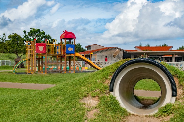 Tedako Child Development Center playground with play equipment