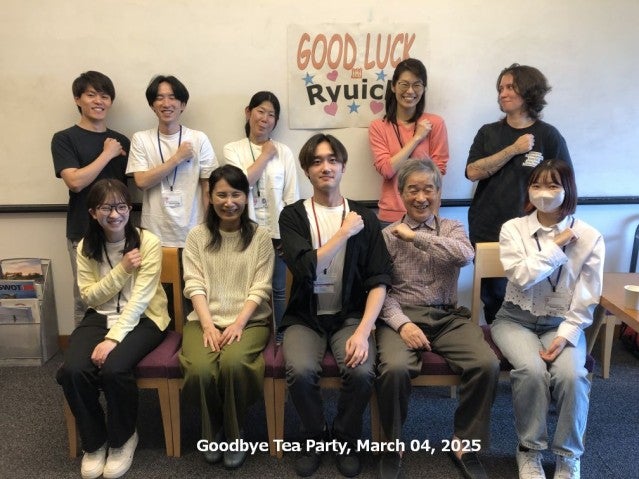 A group photo taken at Good bye Tea Party on March 4, 2025.