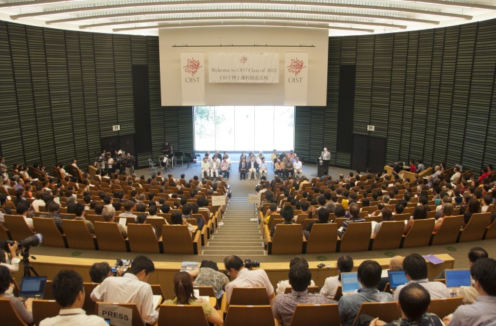 The OIST Graduate School Opening Ceremony, 6 September 2012 