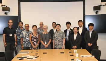 Group photo - visit by Mr. Yasue