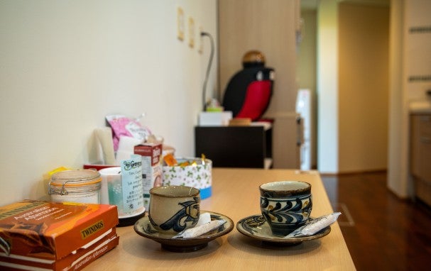 coffee cups on the table