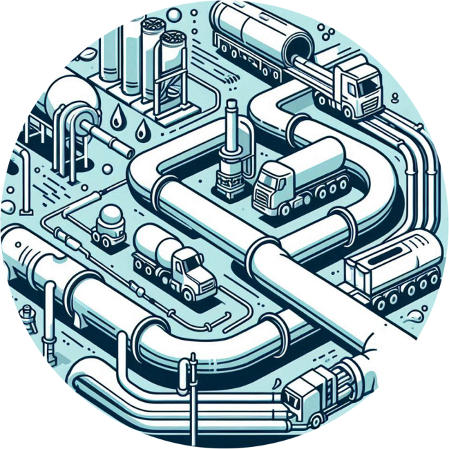 illustration of pipes