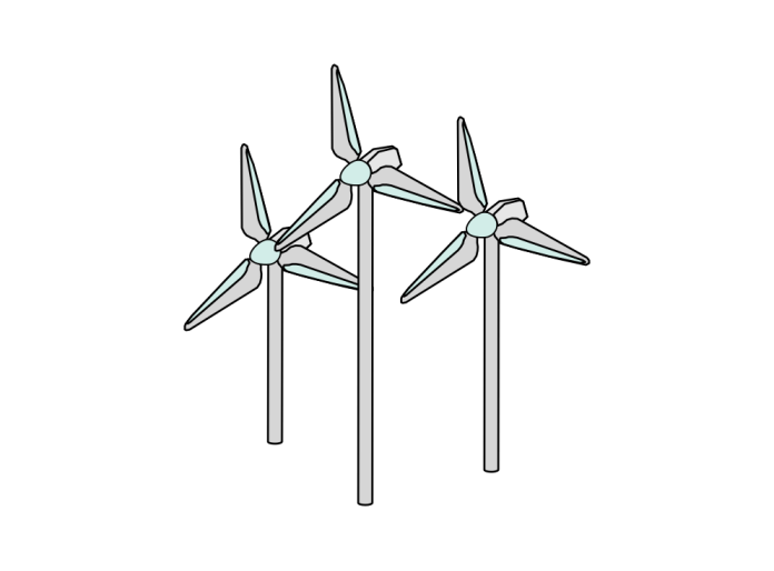 Renewable energy category icon.